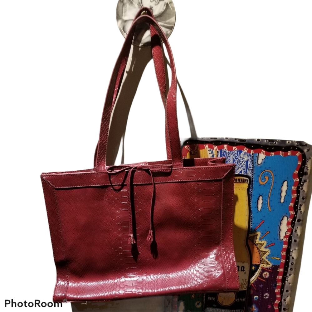 LIZ CLAIBORNE Vegan Croc Purse - Picture 6 of 9